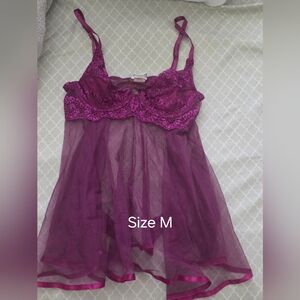 Elegant Purple Lace Chemise
